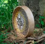American Shamanic Native Drum Bison Natural Hide
