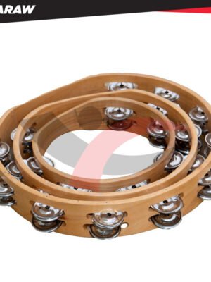 Tambourine Hand Held Bell Willow Metal Double Row Jingles Percussion