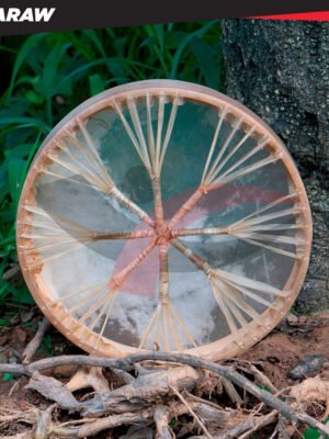 American Shamanic Native Drum Bison Natural Hide