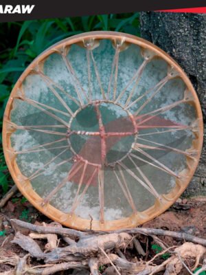 American Shamanic Native Drum Bison Natural Hide