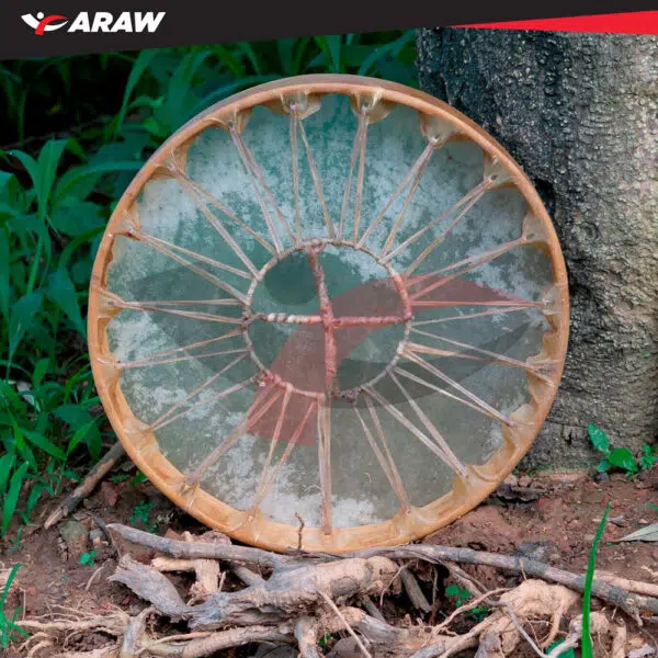 American Shamanic Native Drum Bison Natural Hide