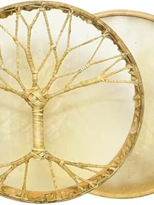 American Shamanic Bison Hide Drum - Cedar Wood Frame, Handmade