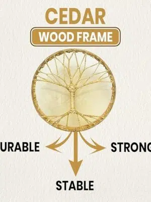 American Shamanic Bison Hide Drum - Cedar Wood Frame, Handmade