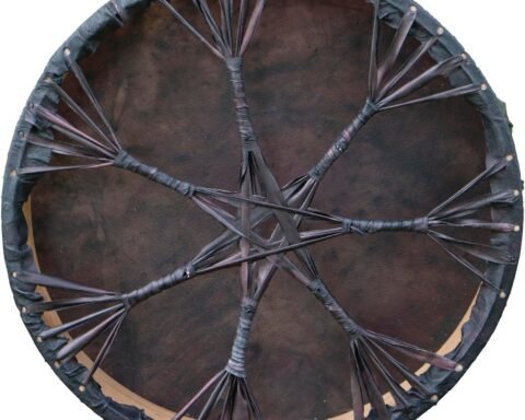 ARAW American Shamanic Native Drum Bison Natural Hide