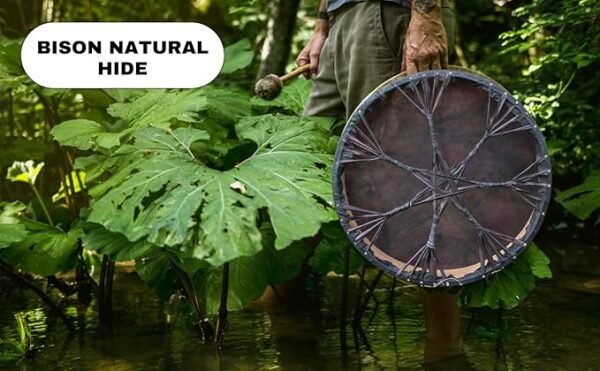 ARAW American Shamanic Native Drum Bison Natural Hide
